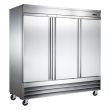 Universal Coolers RICI-81, 81-inch Stainless Steel Solid Reach-In Refrigerator, 72 Cu. Ft.