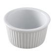 Yanco RK-110 10 Oz 4.5x2-Inch Porcelain White Fluted Ramekin, 24/CS