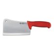 Ambrogio Sanelli SQ37018R, 7-Inch Blade Stainless Steel Butcher Cleaver, Red