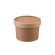 SafePro Eco SB50 8 Oz. Recyclable Kraft Paper Soup Cup with Vented Paper Lid Combo, 250/CS