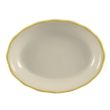 C.A.C. SC-13G, 11.62-Inch Stoneware Gold Band Oval Platter, DZ