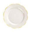 C.A.C. SC-16G, 10.75-Inch Stoneware Gold Band Plate, DZ