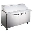 Universal Coolers SC-48-BMI 48x32x45-Inch Mega Top Sandwich Prep Table, Bain Marie, Self-Contained