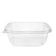 SafePro SC4-42C, 42 Oz Shallow Clear PET Square Containers, 140/CS. Lids Sold Separately.
