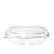 SafePro SC5-20, 20 Oz 4-Compartment Clear PET Square Containers, 140/CS. Lids Sold Separately.