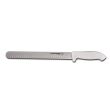 Dexter Russell SG140-12GE-PCP, 12-Inch Duo-Edge Roast Slicer with White Sofgrip Handle, NSF
