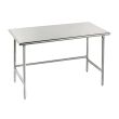 L&J SG1424-RCB 14x24-inch Stainless Steel Work Table with Cross Bar and Galvanized Legs