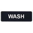 Winco SGN-318, 9x3-inch 'Wash' Black Information Sign