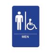 Winco SGNB-652B, 6x9-inch 'Men/Accessible' Braille Information Sign