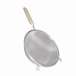 Thunder Group SLSTN3208, 8-Inch Double Fine Mesh Strainer with Wooden Handle, Nickel-Plated Steel