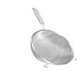 Thunder Group SLSTN5206, 6-Inch Double Stainless Steel Fine Mesh Strainer with Wooden Handle