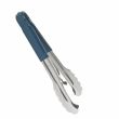 Thunder Group SLTG810B, 10-Inch 1-Piece Stainless Steel Utility Tong, Scallop Grip, Coated Handle, Blue