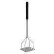 Thunder Group SLTMA018C, 18-Inch Stainless Steel Square Potato Masher with Soft Grip Chrome Plated