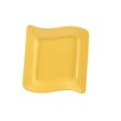 C.A.C. SOH-21-Y, 12-Inch Stoneware Yellow Square Plate, DZ