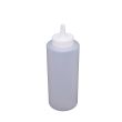 C.A.C. SQBT-12C, 12 Oz Plastic Clear Squeeze Bottle, 6/PK
