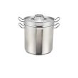 Winco SSDB-12, 12-Quart 9.3-Inch High 10.2-Inch Diameter Stainless Steel Double Boiler with Cover, NSF