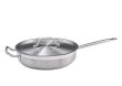 Winco SSET-3, 3-Quart Saute Pan with Cover, Stainless Steel, NSF