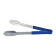 C.A.C. STCH-10BL, 10-inch Stainless Steel Tong with Blue Handle