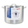 C.A.C. STKP-60, 60 Qt Stainless Steel Stock Pot with Lid
