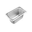 C.A.C. STPN-S25-4, 4-inch Stainless Steel 1/9 Size 24 Gauge Standard Steam Table Pan