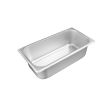 C.A.C. STPT-S25-4, 4-inch Stainless Steel 1/3 Size 25 Gauge Standard Steam Table Pan