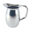 C.A.C. SWPH-2, 64 Oz Stainless Steel Hammered Water Pitcher