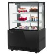 Turbo Air TBP36-54FN-B, 36-inch 3 Tiers Black Refrigerated Bakery Case, Front Open