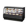 Turbo Air TCGB-72-B-N, 72.5-Inch 23.2 cu. ft. Curved Glass  Refrigerated Bakery Display Case with 2 Shelves