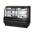 Turbo Air TCGB-72CO-B-N, 72.5-Inch 24.4 cu. ft. Curved Glass  Refrigerated Bakery Display Case with 4 Shelves