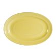 C.A.C. TG-12-SFL, 10.62-Inch Porcelain Sunflower Oval Platter, 2 DZ/CS