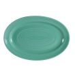 C.A.C. TG-34-G, 9.62-Inch Porcelain Green Oval Platter, 2 DZ/CS
