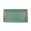 C.A.C. TG-RT13-G, 11.62-Inch Porcelain Green Rectangular Platter, DZ