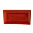 C.A.C. TG-RT13-R, 11.62-Inch Porcelain Red Rectangular Platter, DZ