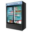 Turbo Air TGM-48RB-N Refrigerator 2 Doors Sliding Glass Merchandiser, Black Cabinet