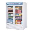 Turbo Air TGM-50RS-N Refrigerator 2 Doors Swing Glass Merchandiser, White Cabinet
