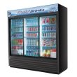 Turbo Air TGM-69RB-N Refrigerator 3 Doors Sliding Glass Merchandiser, Black Cabinet