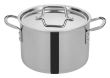 Winco TGSP-6, 6-Quart Tri-Ply Stainless Steel Stock Pot w/Lid, NSF