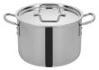 Winco TGSP-8, 8-Quart Tri-Ply Stainless Steel Stock Pot w/Lid, NSF