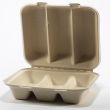 World Centric TO-SC-T39, 9x8-inch Beige Fiber 3-Compartment Containers, 300/CS