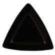 C.A.C. TRG-12-BLK, 11.5-Inch Porcelain Black Triangular Deep Plate, DZ