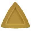 C.A.C. TRG-12-Y, 11.5-Inch Porcelain Yellow Triangular Deep Plate, DZ