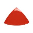 C.A.C. TRG-9-R, 8.5-Inch Porcelain Red Triangular Flat Plate, 2 DZ/CS