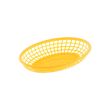 C.A.C. TTFB-09YL, 9.25-inch Plastic Oval Yellow Fast Food Basket, DZ