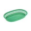C.A.C. TTFB-10GN, 10-inch Plastic Oblong Green Fast Food Basket, DZ