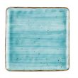 C.A.C. TUS-SQ16-TQS, 10-Inch Porcelain Turquoise Square Plate, DZ