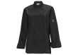 Winco UNF-7KM Black Women's Tapered Fit Chef Jacket, M, EA