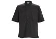 Winco UNF-9KL Black Ventilated Tapered Fit Chef Shirt, L, EA