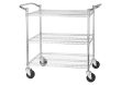 Winco VCCD-1836B, 18x36-Inch Wire Shelving Cart, Chrome Plated, 3 Tiers