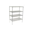 Winco VCS-2448, 24x48x72-Inch 4-Tier Wire Shelving Set, Chrome Plated, NSF