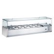 Coldline CTP60SG 60-inch Refrigerated 6 Pan Glass Top Cover Countertop Salad Bar